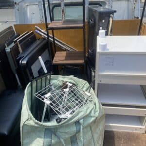 広島市中区で生前整理で出た木製棚やレンジ処分