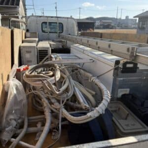 福山市で店舗の片付けの際に業務用エアコンの取り外し処分