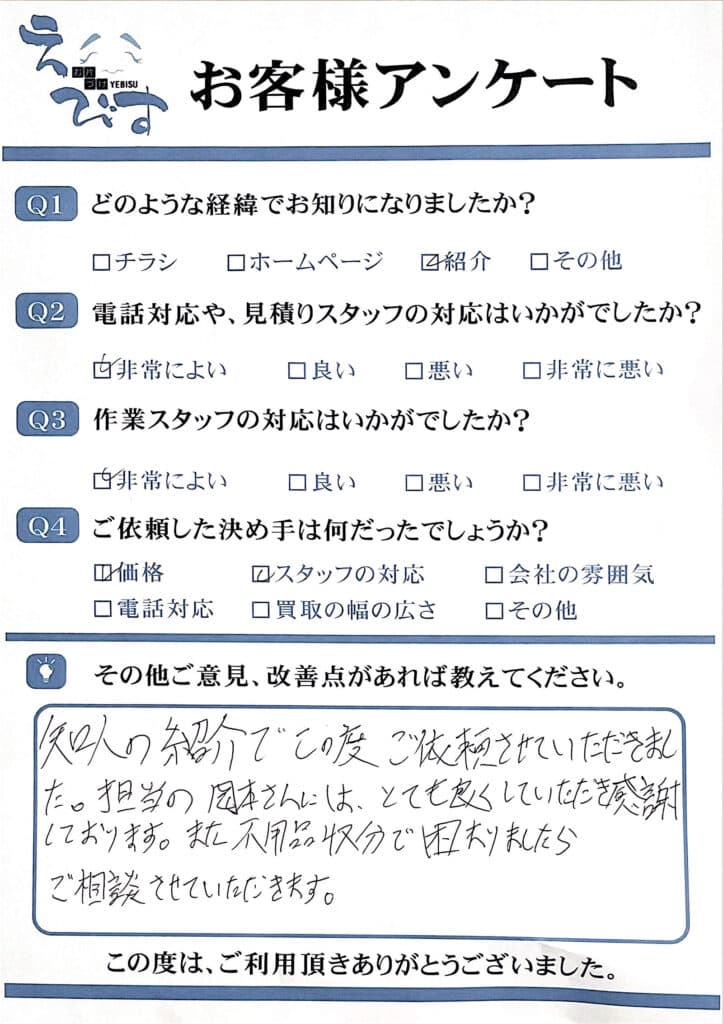 北九州市で戸建ての遺品整理