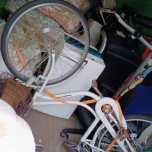 神戸市で不用品（洗濯機・自転車・布団・椅子・棚）回収致しました