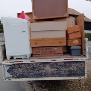宇部市でお家の断捨離時に洗濯機、家具処分